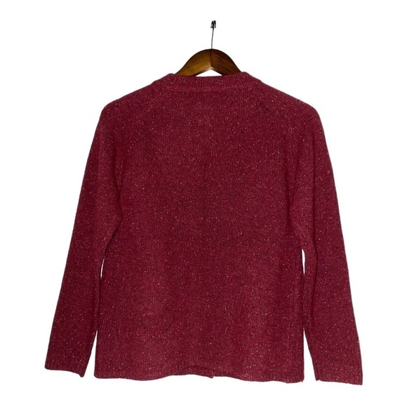 Vintage‎ Aran Woollen Mills Cardigan Women M Grannycore Lamb Wool Button Up - Picture 2 of 6